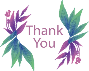 Thank You Cardwith Leaf Border PNG image