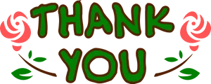 Thank You Floral Appreciation Graphic PNG image