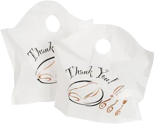Thank You Printed Plastic Bags PNG