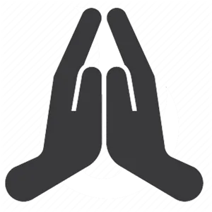 Thankful Hands Gesture Icon PNG image