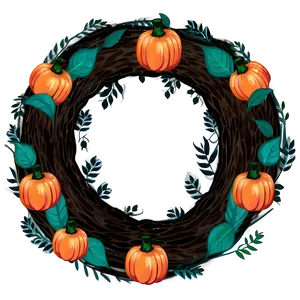 Thanksgiving Autumn Wreath Png 20 PNG image