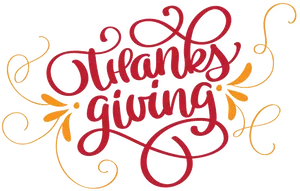 Thanksgiving Calligraphy Graphic PNG image
