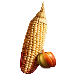 Thanksgiving Corn Decoration Png 7 PNG image