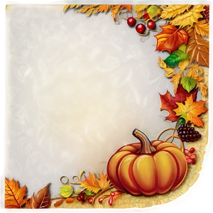 Thanksgiving Cornucopia Border PNG Nji