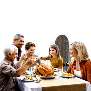 Thanksgiving Family Dinner Png Lyk PNG image