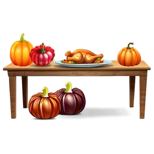 Thanksgiving Holiday Table Png 41 PNG image