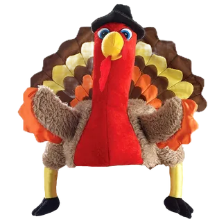 Thanksgiving Plush Turkeywith Hat PNG image