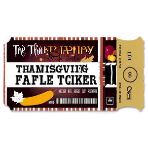 Thanksgiving Raffle Ticket PNG Hex