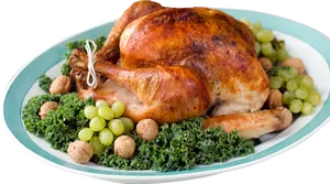 Thanksgiving Roasted Turkey Platter PNG image