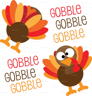 Thanksgiving Turkey Cartoon Gobble