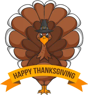 Thanksgiving Turkey Cartoon Illustration PNG image