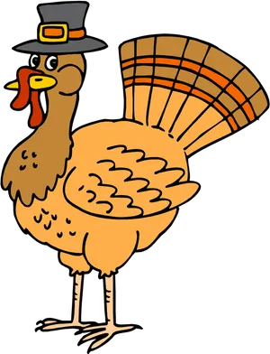 Thanksgiving Turkey Cartoon Illustration PNG image
