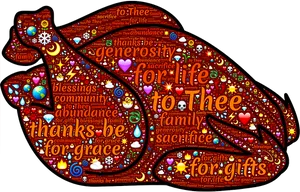 Thanksgiving Turkey Word Art