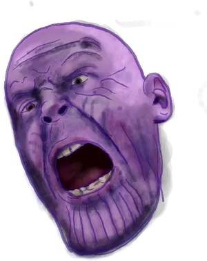 Thanos_ Caricature_ Artwork PNG image
