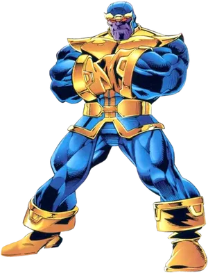 Thanos Classic Comic Artwork PNG image