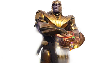 Thanos Holding Popcorn Bucket PNG image
