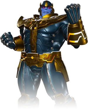 Thanos In Armor Stance PNG image
