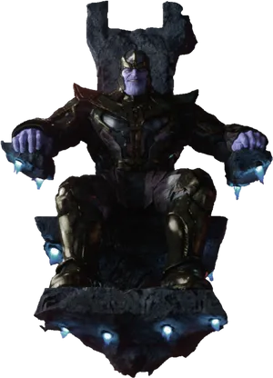 Thanos Throne Pose PNG image