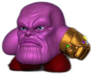 Thanos_with_ Infinity_ Gauntlet_ Cartoon PNG image