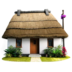 Thatched Roof Cottage PNG Cay PNG