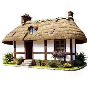 Thatched Roof Cottage PNG Yfe16 PNG