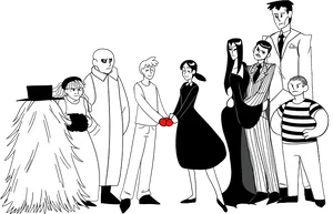 The Addams Family Illustration PNG image