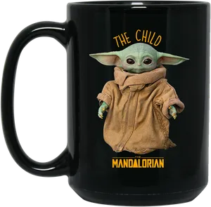 The Child Mandalorian Black Mug