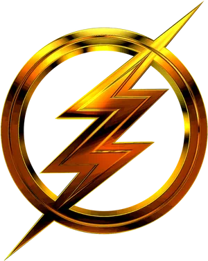 The Flash Golden Logo PNG image