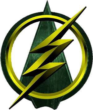 The_ Flash_ Logo_ Green_and_ Yellow PNG image