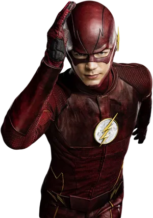 The_ Flash_ Saluting_in_ Costume