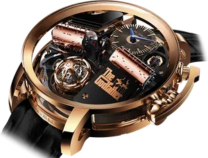 The Godfather Themed Luxury Watch PNG image