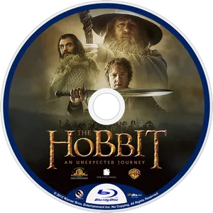 The Hobbit An Unexpected Journey Bluray Disc PNG image