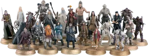 The Hobbit Character Figurines Collection PNG image