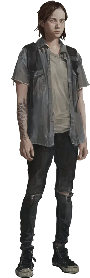 The Lastof Us Character Ellie Standing PNG image