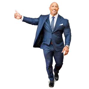 The Rock In Suit PNG Kta15