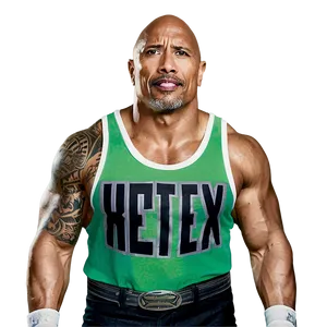 The Rock In Wrestling Ring PNG Vec PNG