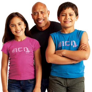 The Rock With Family PNG Tfx PNG