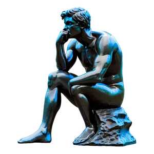 The Thinker Detailed Texture Png 06132024 PNG image