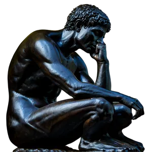 The Thinker In Academic Context Png 10 PNG image