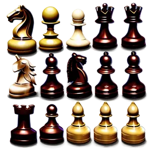 Themed Chess Game Pieces PNG 05252024 PNG