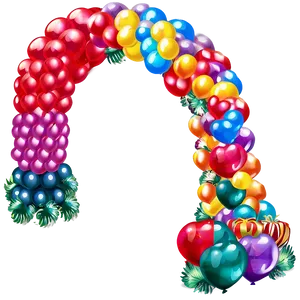 Themed Party Balloon Arch PNG 06212024