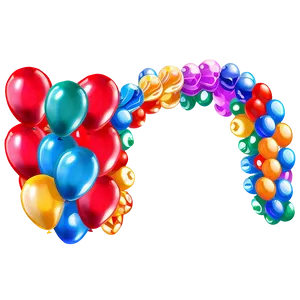 Themed Party Balloon Garland PNG 53