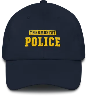 Thermostat Police Navy Blue Cap PNG image