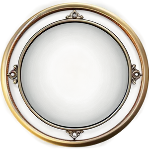 Thick Gold Circle Frame PNG 19
