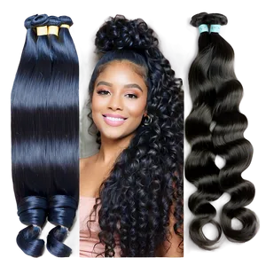 Thick Hair Bundles Png 06122024 PNG image