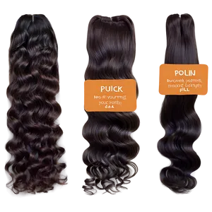 Thick Hair Bundles Png 06122024 PNG image