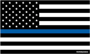 Thin Blue Line American Flag PNG image