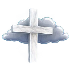 Thin Cross In Clouds PNG 06292024