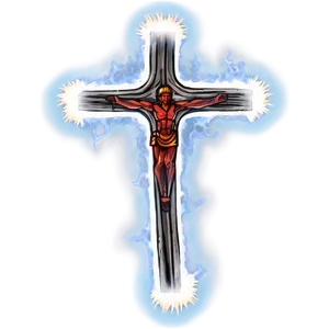 Thin Cross In Flame PNG 06292024