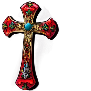 Thin Cross Tattoo Style Png Flm PNG image